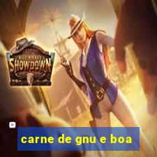 carne de gnu e boa